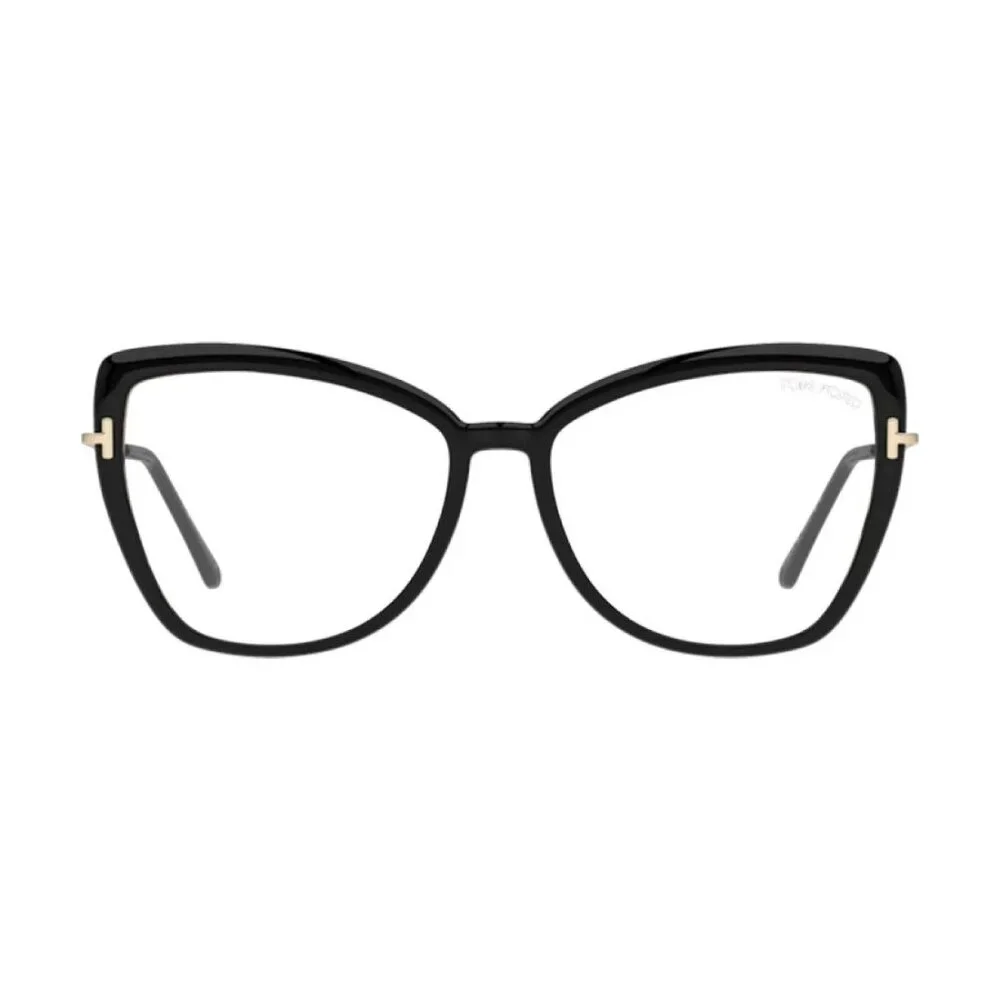 NEW TOM FORD EYEGLASSES BLACK GOLD WOMEN BUTTERFLY EYEWEAR